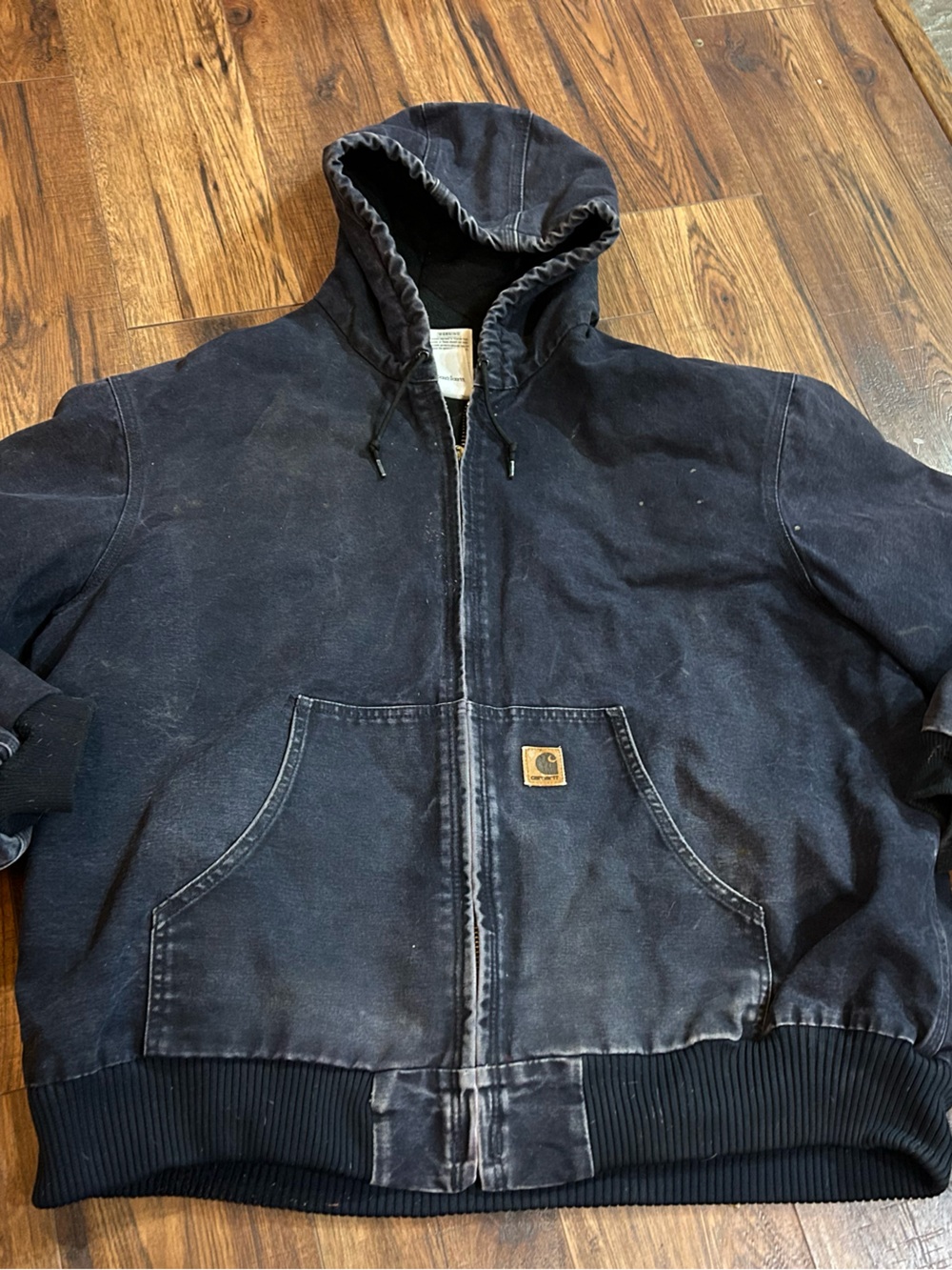 Carhartt vintage midnight blue J130 hooded active jacket